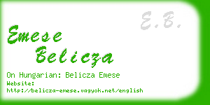 emese belicza business card